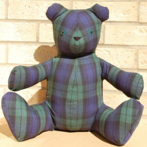 Bear – Green and Blue Tartan